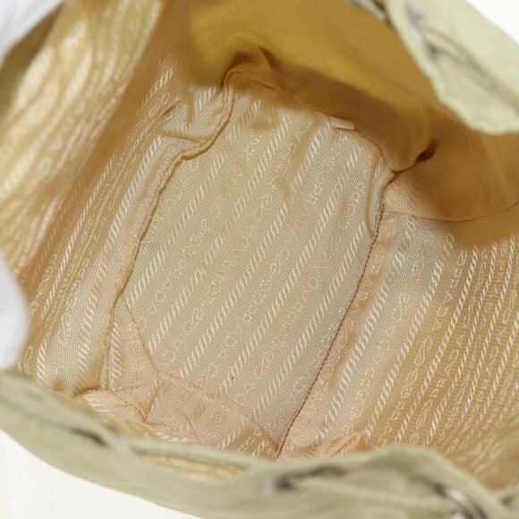 PRADA Backpack Nylon Beige Silver Auth 145849 - Picture 11 of 16